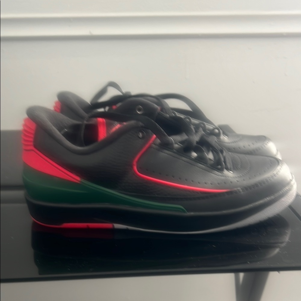 Men's Black and Red Sneakers
